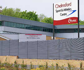 Italia-100 perimeter fencing for Chelmsford Sports Club