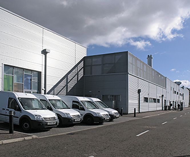 Roof-top screening at Dunfermline High School