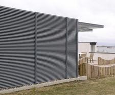 Louvred screening at marina's new spa and leisure centre