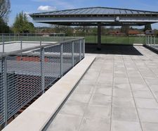 Grating balustrade for St Albans School sports pavilion