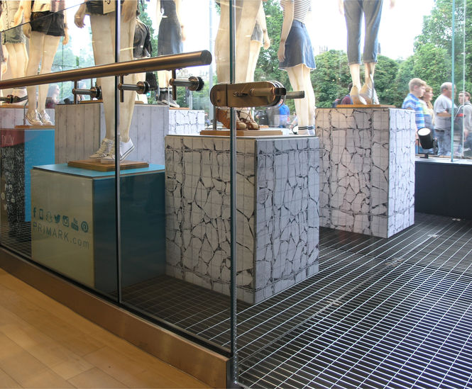 Stainless steel grating for Primark refurbishment