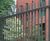 Siena: mild steel railing fence with conified top 6