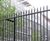 Siena: mild steel railing fence with conified top 3