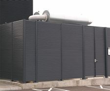 Steel louvred gates