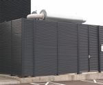 Steel louvred gates
