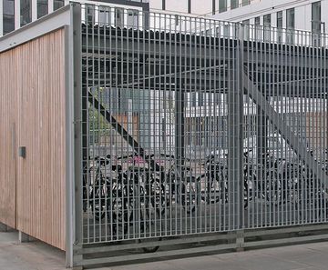 Large bike store for Edinburgh University courtyard