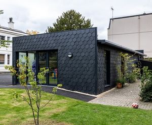 Cupaclad Honeycomb - natural slate cladding for modern building façades
