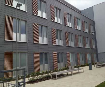 New energy efficient facade at Rosie Maternity Unit