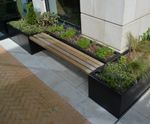 Stratum aluminium planter with bench seating
