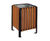Timber and steel litter bins - outdoor bins made from timber and steel 2