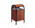 Timber and steel litter bins - outdoor bins made from timber and steel 6