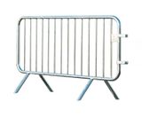 Galvanised steel mobile crowd control barrier - on this page