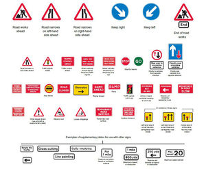 Street works temporary signage