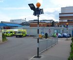 Solar-powered Belisha beacons with lights - Kettering Hospital
