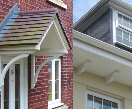 Decorative gallows, dentils and corbels