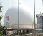 Sattler double membrane gas holder