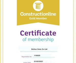 Bolton Gate confirm Constructionline Gold accreditation