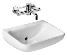 Contour 21+ - 50cm back outlet ceramic washbasin (hospital and commercial)