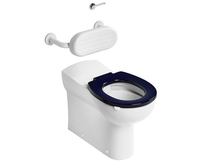 Contour 21+ - 70cm back-to-wall rimless commercial toilet bowl