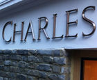 Traditional cast bronze architectural lettering