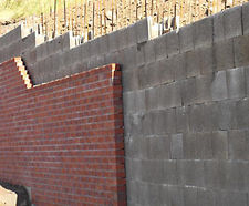 Stepoc shuttering retaining wall, Waterloo Mount, Pudsey