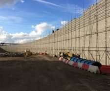 Retaining wall for Bus Rapid Transit North link