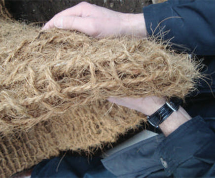 Coir erosion control/vegetation establishment blankets