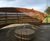 Corten steel and coloured glass screen mining memorial 5