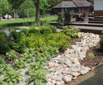 Natural stone cobbles and pebbles for landscaping