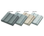 Granite and basalt corduroy tactile paving