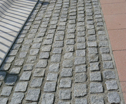 Medium grey cropped granite paving setts