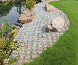 Silver grey cropped granite paving setts - on this page