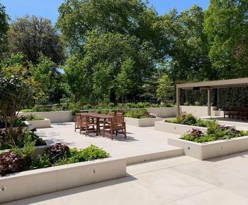 Moleanos limestone paving for private residence - London