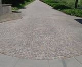 Red granite cropped paving setts - on this page