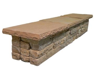 Beige sandstone wall copings