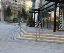 Silver-grey granite paving and features for One Blackfriars