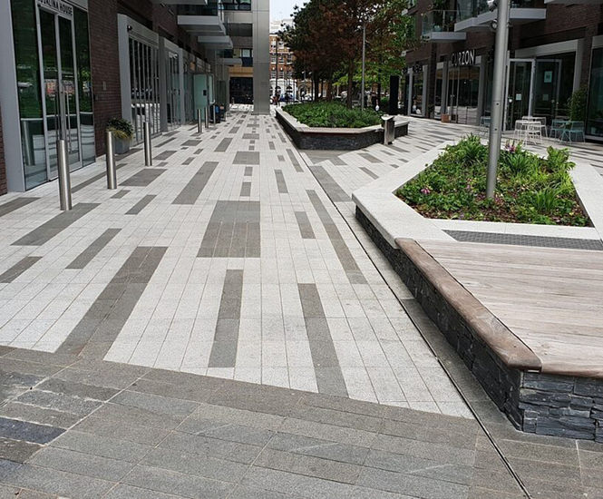 Natural stone elements for public realm - Aldgate