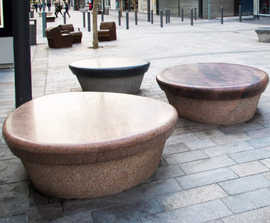 Bespoke natural stone seats and benches