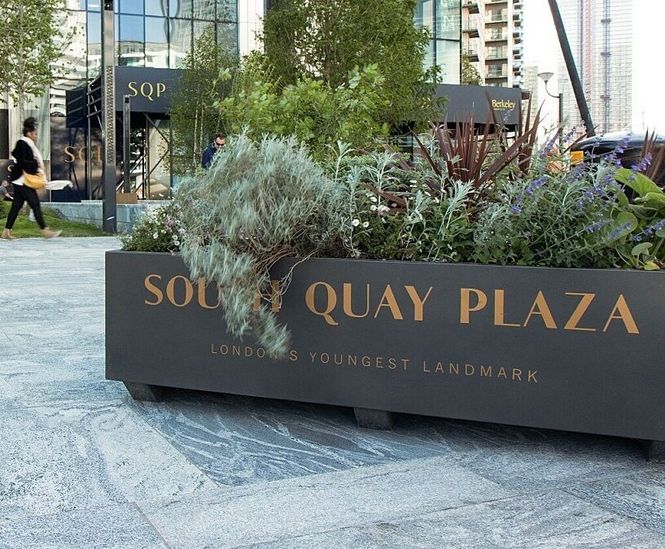 Granite elements - South Quay Plaza, Canary Wharf