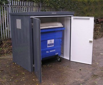 Glassfibre trade waste bin enclosures