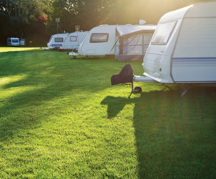 Fibreturf Rootzone for caravan park grass reinforcement