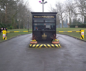Automatic rising arm barriers for college car park