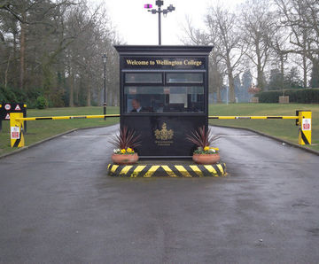 Automatic rising arm barriers for college car park