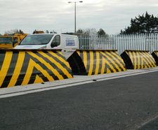HVM shallow roadblockers protect Dublin Port border post