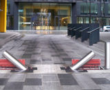 HVM shallow foundation bollards protect public realm - on this page