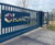Branded high-security cantilevered sliding gate for Clancy HQ entrance 1