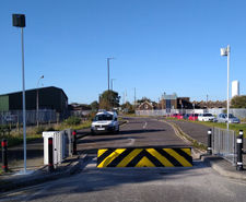 Roadblockers and tag system provide anti-ram traffic control protection
