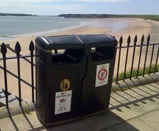 Seaside street furniture in Pembrokeshire