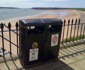 Seaside street furniture in Pembrokeshire