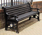 Stanford™ - heritage-style recycled aluminium and plastic seat